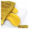 Andere gezondheidsschoonheidsartikelen Gold Crystal Collageen Oogmasker Sale Es voor de anti-donkere cirkel Verwijder zwarte gezichtsverzorging Drop Delivery Healt Dhq5E