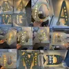 Decorazioni da parete personalizzata LED Night Light 24 Lettere con nome stelle decorazioni per camera da letto luna lampada da cartello per bambini per bambini Gifts 231221 231221