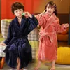 Mudipanda Winter Kids Sleepwear Robe Flannel for Girls 2〜14歳のティーンエイジャーの子供パジャマ231221