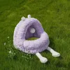 Cat Warm Plush House Winter Fleece Pet Sleeping Rest Cushion Kennel Puppy Dog inomhus Mysig grotta Roligt monsterform 231221