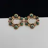 2022 Nya modebrev Studörhängen Aretes Orecchini Ladies Colored Diamonds Gems Brand Designer Earring264d