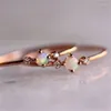 Cluster Rings Opal Rainbow For Women Anel Jewelry