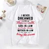 T-shirts pour hommes T-shirt Je n'ai jamais rêvé que je finirais par être un beau-fils Chemise drôle T-shirts graphiques surdimensionnés hommes marque T-shirt à manches courtes