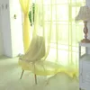 Perde düz renk tül perdeler şeffaf yatak odası ev düğün dekor şeffaf cam iplik pencere tarama vole