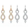 Swarovskis Earrings Designer Jewelry Women Original Quality Charm New Versatile Leisure Simple Earrings Girl Gifts