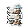 Multi layer X shaped Shoe Rack Hanger Assembled Cabinet Household Dust proof Storage One pc Molding Save Space 231221