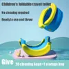 3 su 1 vasino da bagno pieghevole per bambini con borsa per bambini portatili da viaggio portatili sedile di allenamento facile da pulire il silicone chiuso per neonati 231221