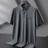 8xl 7xl 6xl Summer Ice Silk oddychający koszulka polo Men Krótkie rękawowe Kapelka Plaid Tshirts Oversizezowane luźne koszulki 231221