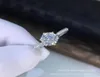 Pierścienie klastra Umq 18k białe złoto Test Diamond Run Divent Cut 1 Ctcolor Moissanite Party Pierścień Classic 925 Biżuteria Prezent6663385