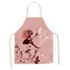 1pcs fleur papillon fille tabliers de cuisine imprimés pour femmes cuisiniers à la maison