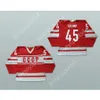 Aangepaste CCCP Rusland Donald Trump 45 Hockey Jersey Fake News Nieuw gestikte S-M-L-L-XL-XXL-3XL-4XL-5XL-6XLL