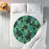 Filtar super mjuk rund filt camping söt växt kasta grön kaktus flanell sängäcke sovrum grafisk bäddsoffa