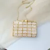 2023 Gold Box Tasche Diamant Frauen Kupplung Kristall Party Handtasche Damen Bankett Geldbörse Mode Pochette Prom Abendtasche 231220