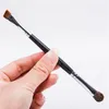 Pinceaux de maquillage 5 pièces pinceau fard à paupières 2 en 1 Eyeliner ombre à paupières fond de teint contour mélange applicateur professionnel outils de beauté