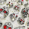 Bagues de bande Mode Nouveau 100Pcs / Lot Gothique Punk Dragon Bague Tough Guy Vintage Mix Styles Hommes Femmes Bijoux Giftsize18Mm-2M Drop Delive Dhena