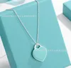 Marque de créateurs tiffays émail grand amour collier collier collier chaîne femme cadeau pour les meilleurs amis polyvalents