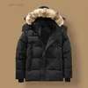 Męski Puffer Puffer Designer Real Coyote Fur Outdoor Wyndham Windbreaker Jassen Hoodrute Fourrure Manteau Down Furn Hiver Parma Doudoune K7qe