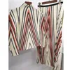 Camisetas femininas miyake terno plissado 2023 primavera verão moda impressão all-match grande tamanho livre magro topskirt 2 peças conjunto