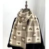 Scarves Knitted Love Scarf Female Autumn Winter Black And White Plaid Soft Students Lovely Windproof Warm Thick Bib Apparel Accessories