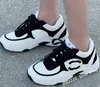 Paris brand designer running shoes women's lace up casual calf leather patchwork black and white panda shoes Classic Sneaker women's City Asdf channel designer shoes C