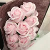 Hvayi Soap Roses Bouquet Artificial Flower Flores Plant äktenskap Födelsedag Julbröllop Valentines Day Gift Home Decor 231220