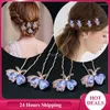 Hair Clips 1/Women Hairpin Pearl Crystal Rhinestone Clip Bridal Hairstyle Tool Wedding Accessories U-shaped Barrette