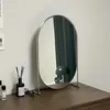 鏡の鏡のメイクアップウォールミラーバスルームデザインデスクスタンディング韓国の美容施設楕円形のミロワール壁画飾り230609