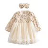 Robes de fille Princesse Bébé Filles Tutu Robe Paillettes Perles En Peluche Épais Avec Arc Hiver Enfants Vêtements Enfant Robes Paillettes 3 à 8 ans