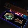 Muskuddar handled vilar RGB Mouse Pad 900x400 S-Sea of ​​Thieves Mousepad Gamer Big MousePepad Gaming Desk Accessories Back Light Backlight Mat Matl231221