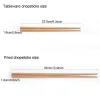 Fideos de madera natural Phicksticks saludable Reutilizable Sushi Food Chopsticks Kitchen de madera frita Phicsticks súper largos VT1587 ZZ