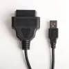 Adaptador de fonte de alimentação de carro de cobre puro, conector fêmea obd de isqueiro, plugue obd2 de carregamento de carro elétrico, interface usb con