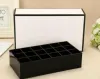 2023 Luxury Makeup Organizer 2C Logo Acrylic 18 Grid Storage Box Cosmetic Multifunctional Storage Box Lip Gloss Display Stand med presentförpackning #386062023