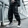 Мужская одежда Haruku Paratrooper, свободные модные брюки-карго с несколькими карманами и завязками, комбинезон в стиле хип-хоп