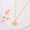Pendant Necklaces Makersland Flower Necklace Luxury Jewelry For Ladies Wholesale Fashion Jewellery Copper Women Girls