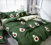 Elegante conjunto de cama verde abacate lençóis e capas de cama fronhas conjunto de cama 7278891