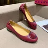 Sapatos de vestido de grife cheiro de gola redonda tênis de balé elegante e confortável feminino