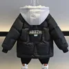 Piumino per ragazzi invernali per adolescenti Mantieni caldo Cappotto per bambini di moda Con cappuccio Cerniera Capispalla Regalo di compleanno 414 anni Abbigliamento per bambini 231220