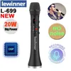 Microphones Lewinner L-699プロフェッショナルカラオケマイクワイヤレススピーカーポータブル電話サポートレコードTF