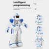 RC Robot Smart Action Walk Singing Dance Ação Figura Figura Gesto Sensor Toys Presente para crianças 231221