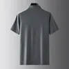 8xl 7xl 6xl Summer Ice Silk Ademend Polo Shirt Men Korte mouw Rapel Plaid T -shirts oversized losse heren PoloS shirts 231221