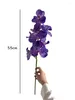 Fleurs décoratives élégante orchidée papillon artificielle fleur violette faux arrangement floral Phalaenopsis pour la décoration de la maison fête de mariage