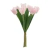 Fiori decorativi Decorazioni realistiche di tulipani Tulipani simulati realistici Bellissimo bouquet di fiori artificiali per la festa di nozze domestica