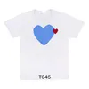 Herren T-Shirts Modemenschen spielen T-Shirt-Designer Red Heart Commes Casual Women Shirts des Badge Garcons High Quanlity T-Shirts Cotton Dh4q7