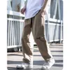 UNISSEX Haruku Hiphop Streetwear Roupas masculinas Trendência versátil direta e direta de calças de macacões bonitos