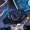 Montres-bracelets en Silicone pour hommes, grand cadran à Quartz Simple, montre décontractée, cadeau pour tous les jours