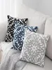 Home Decorative Broidered Cushion Cover Navy Blue Grey Black Floral Toile Cotton Cotton Square Oreiller 45x45cm Cushiondecor5668758