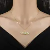 Pendant Necklaces Fashion Angel Wing Necklace For Women Exquisite Heart Zirconia Collarbone Chain Wedding Party Valentine Day Gift Jewelry