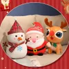 Cerf Père Noël en peluche Animal en peluche doux mignon Elk bonhomme de neige oreiller poupée jouets cadeau de noël 231220