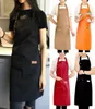 Förkläden Fashion Canvas Kitchen for Woman Men Chef Work Apron Grill Restaurant Bar Shop Cafes Beauty Nails Studios Uniform3101777