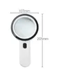 30X lighting large magnifying glass handheld with 12 LED luminous magnifying glasses used for elderly people to read jewelry watches and louvers 231221